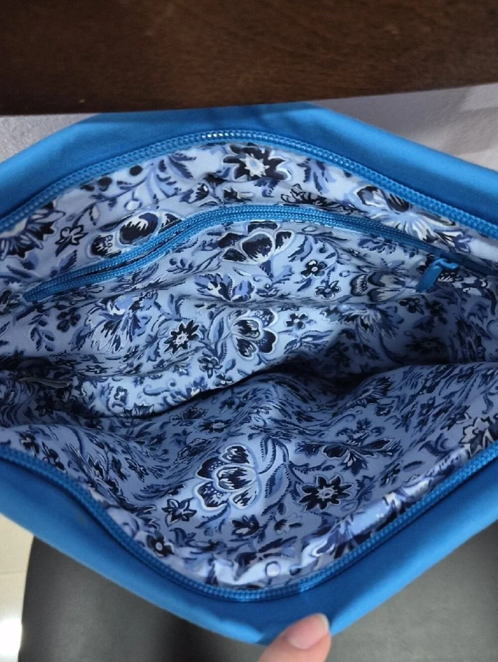 Vera Bradley Triple Zip Hipster Blue Bag